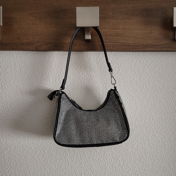 Aldo Black and Silver Crossbody Bag - Picture 6 of 11